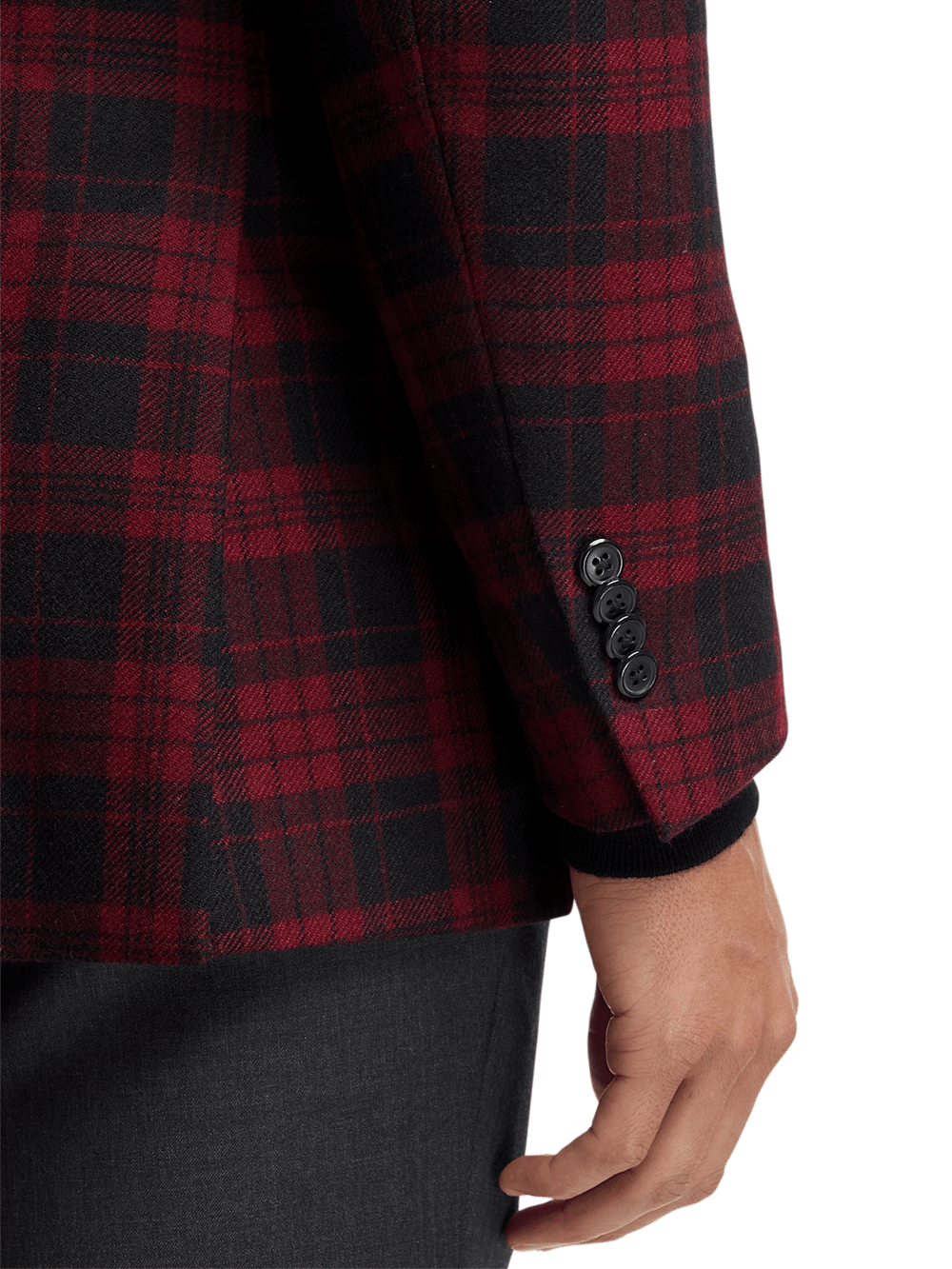 Alternate Image of Wool Plaid Single Breasted Notch Lapel Sport Coat-2