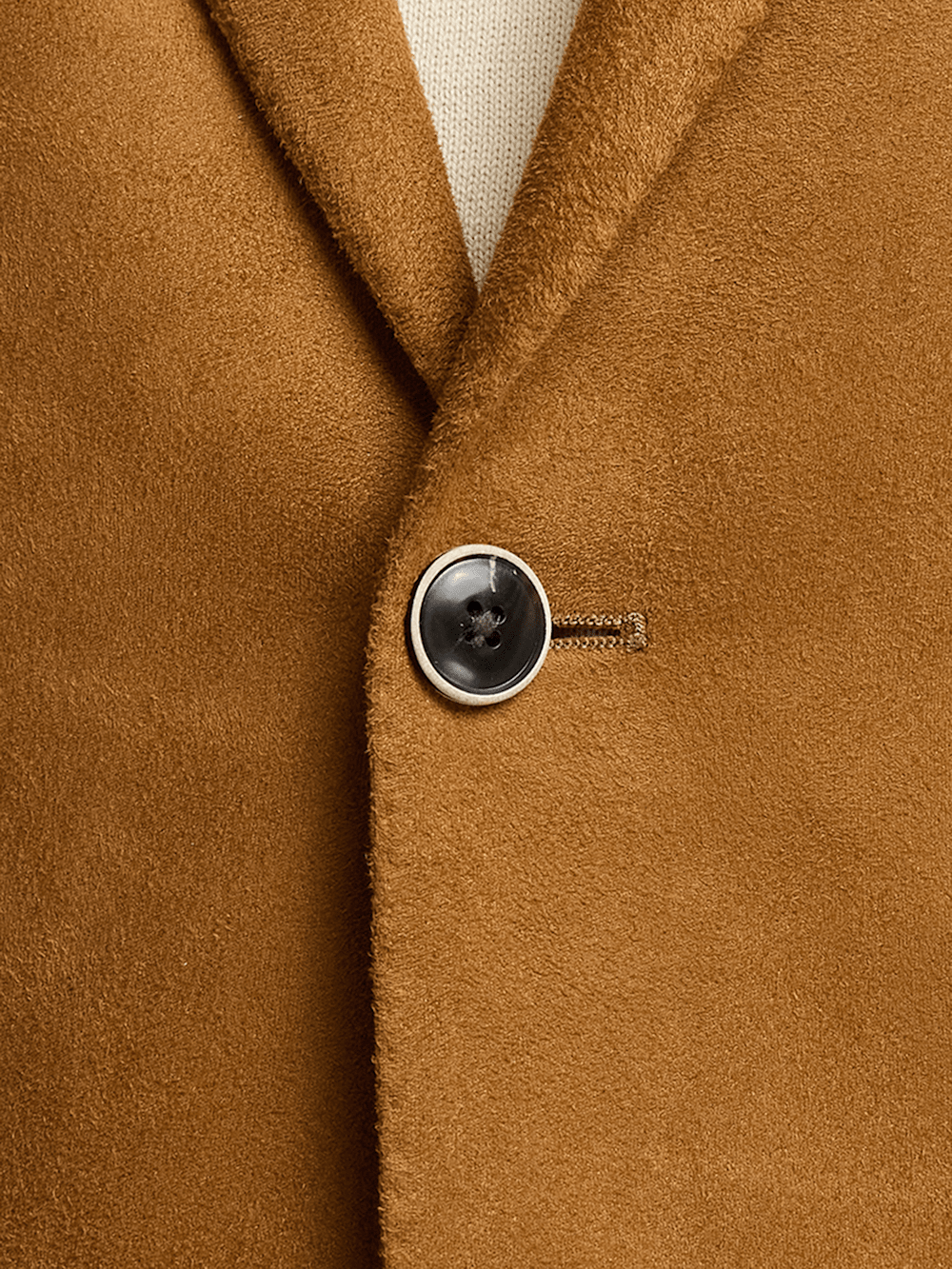 Microsuede Single Breasted Notch Lapel Sport Coat Coffee Paul Fredrick