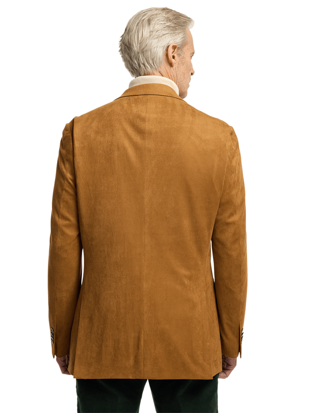 Microsuede Single Breasted Notch Lapel Sport Coat Coffee Paul Fredrick