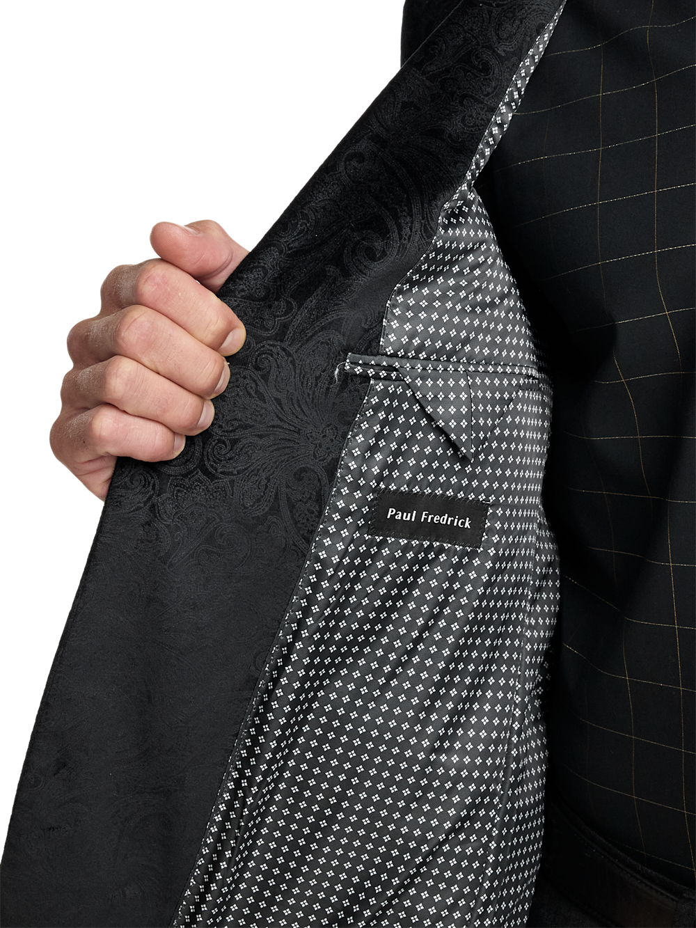 Alternate Image of Velvet Paisley Single Breasted Peak Lapel Sport Coat-4