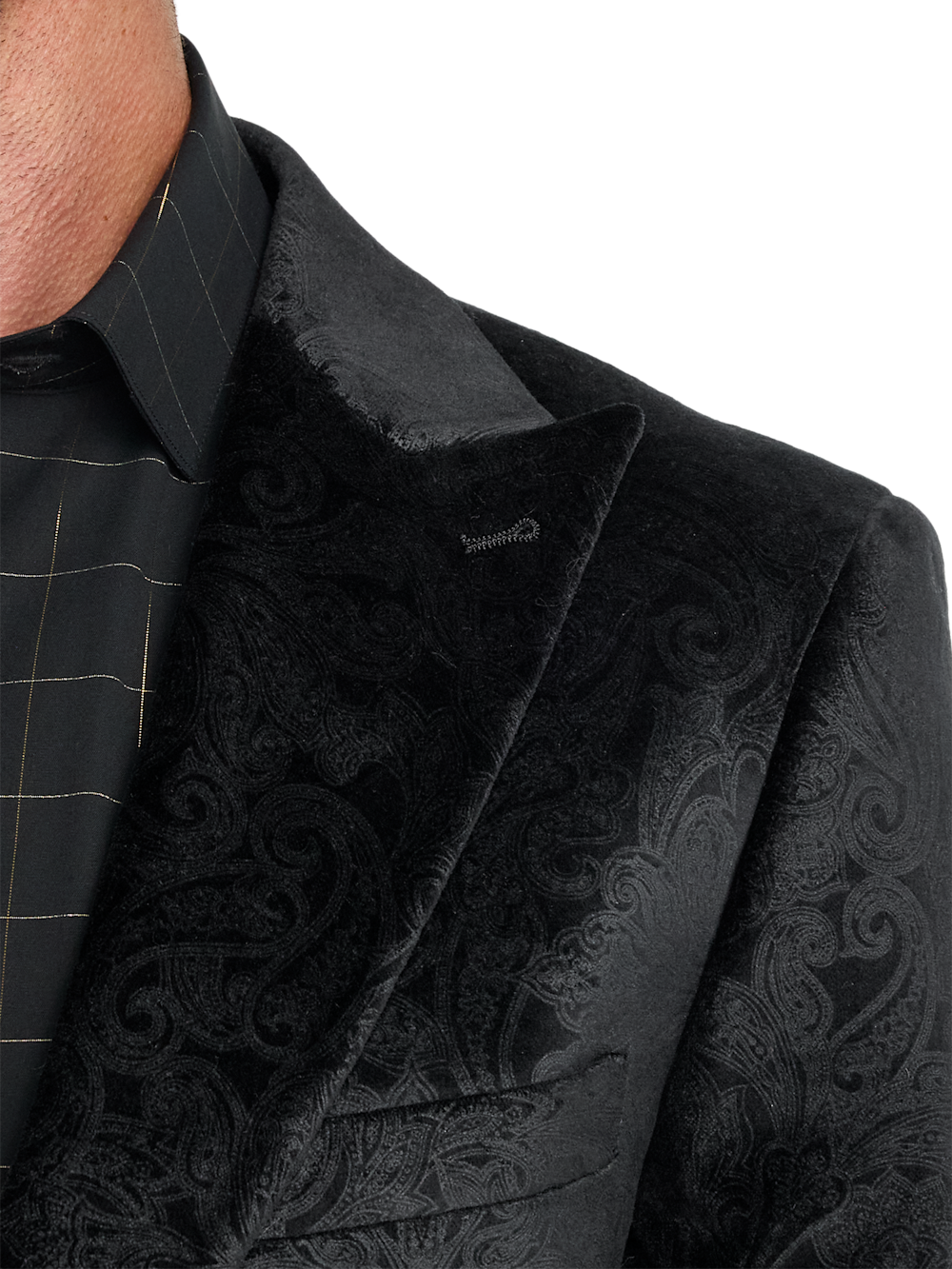 Alternate Image of Velvet Paisley Single Breasted Peak Lapel Sport Coat-6