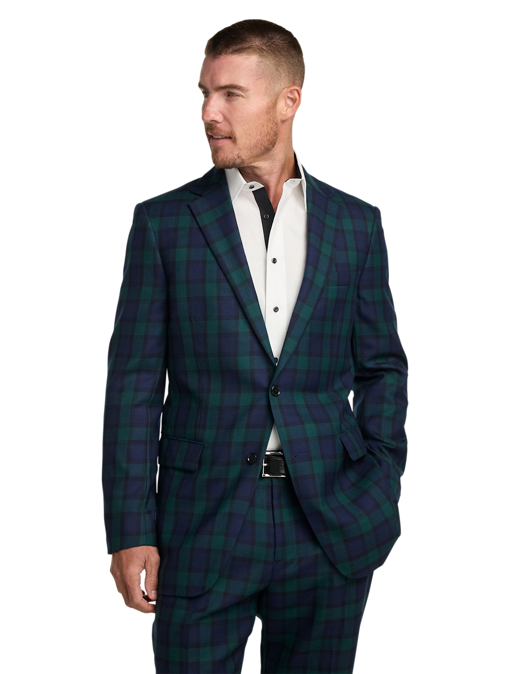 Alternate Image of Wool Blend Single Breasted Notch Lapel Sport Coat-1