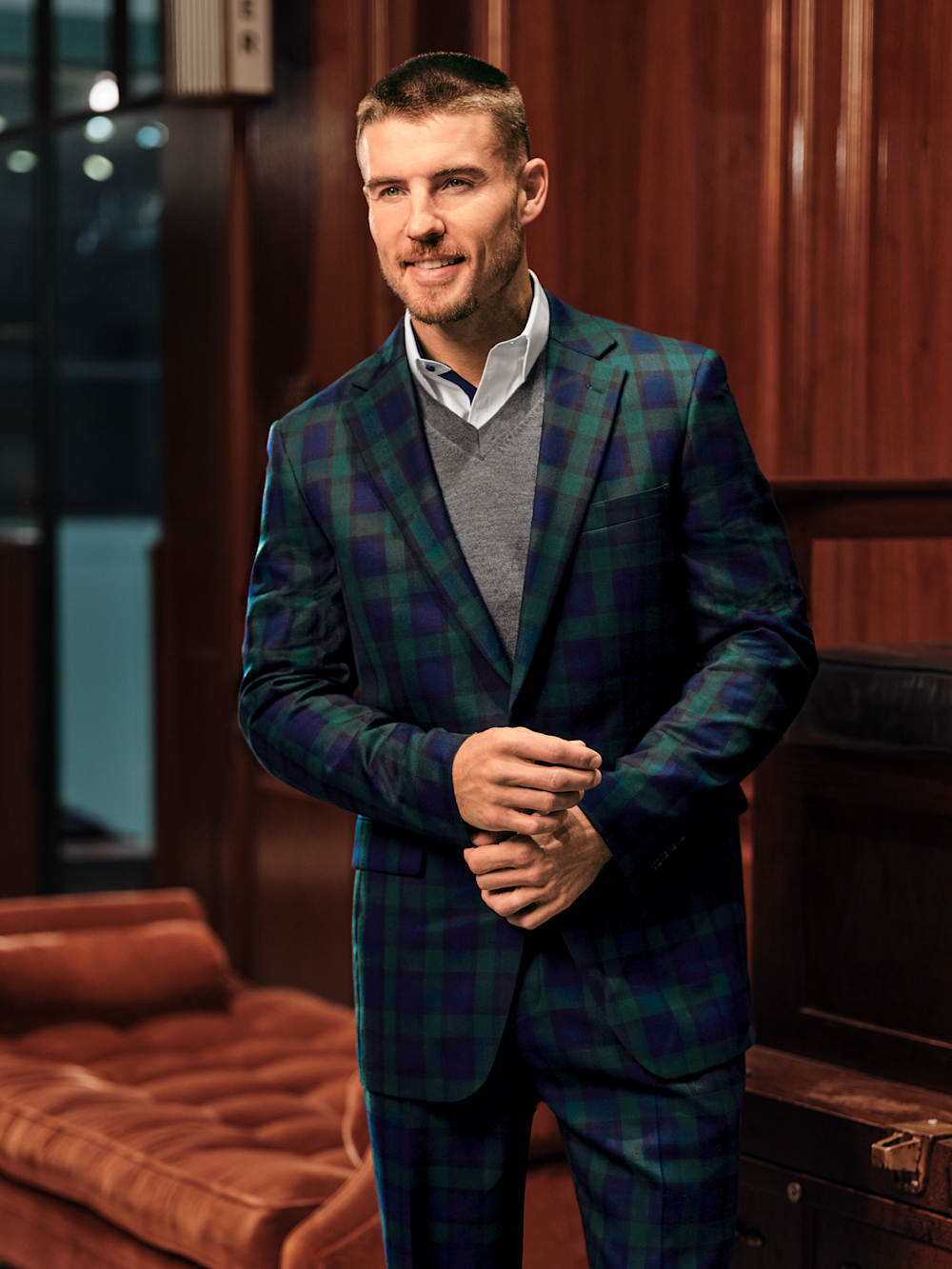 Alternate Image of Wool Blend Single Breasted Notch Lapel Sport Coat-8