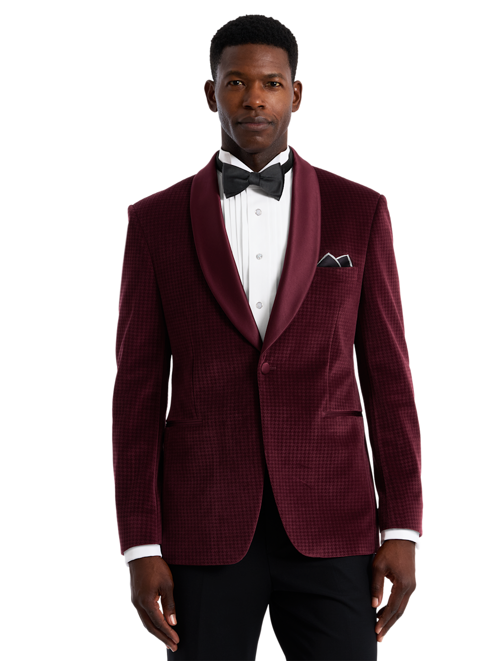 Alternate Shot of Men's burgundy  Sportcoats  - 2