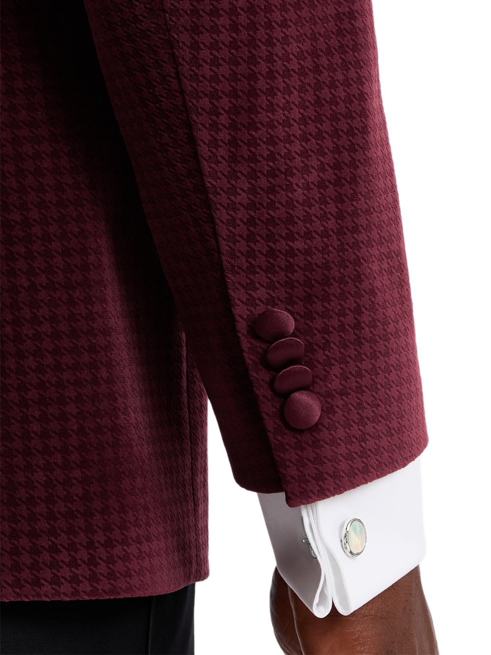 Alternate Shot of Men's burgundy  Sportcoats  - 3