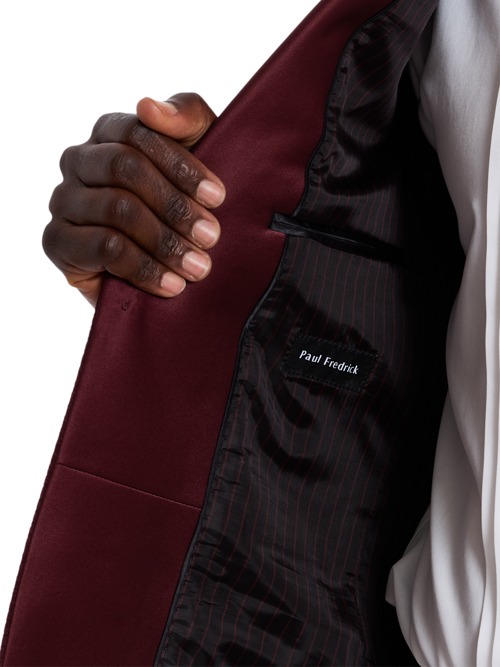 Alternate Shot of Men's burgundy  Sportcoats  - 4