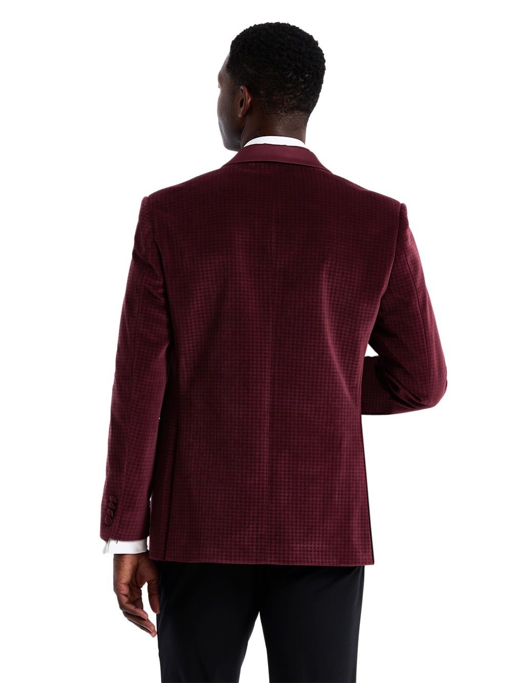 Alternate Shot of Men's burgundy  Sportcoats  - 6