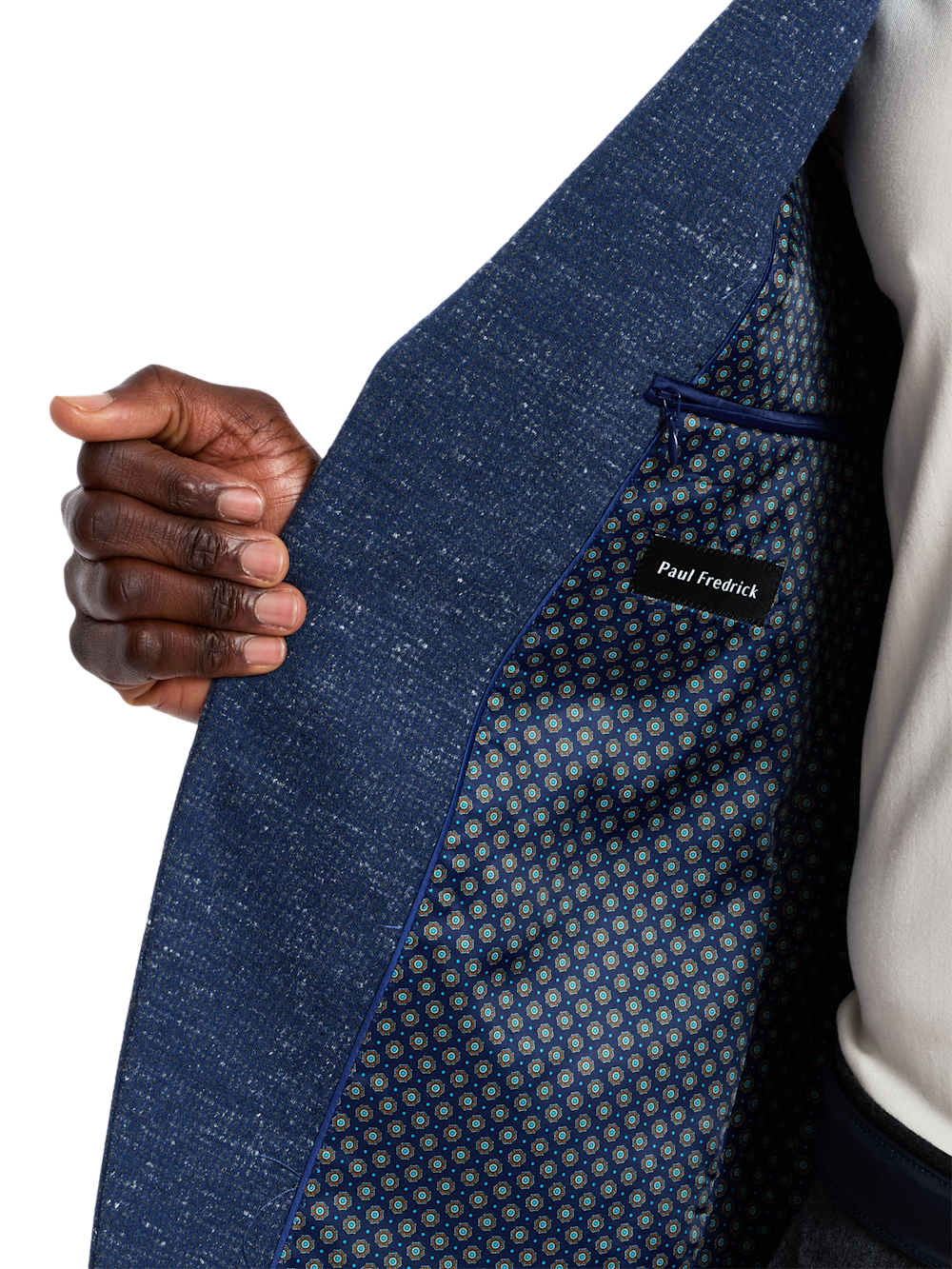 Alternate Shot of Men's blue  Sportcoats  - 3