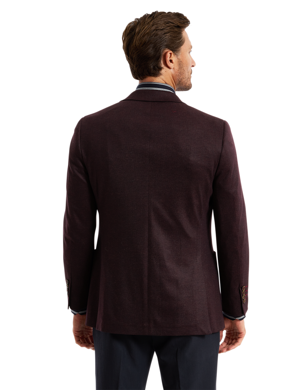 Alternate Shot of Men's burgundy  Sportcoats  - 5