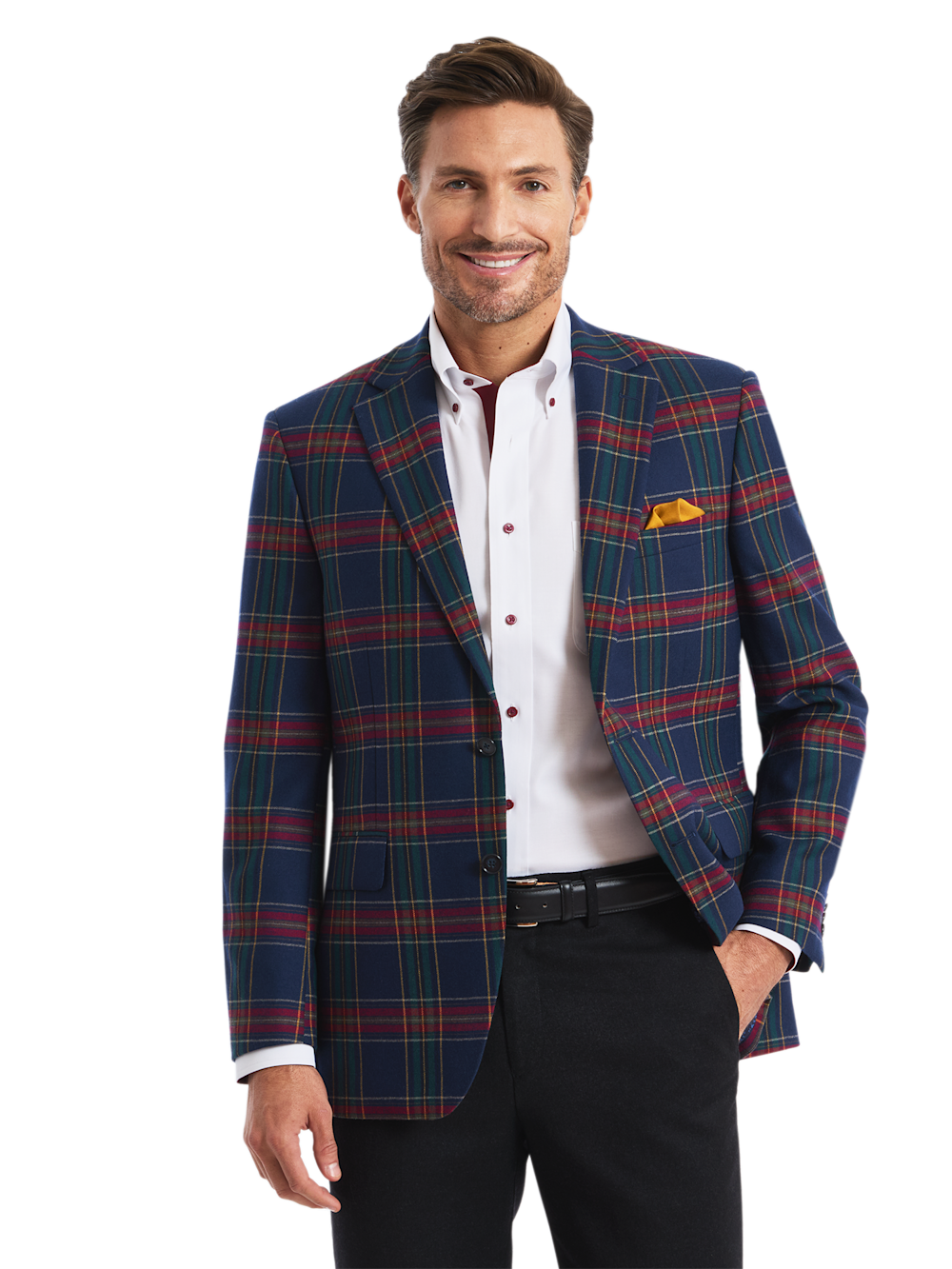 Alternate Shot of Men's blue  Sportcoats  - 2
