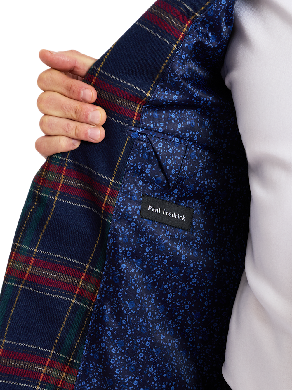 Alternate Shot of Men's blue  Sportcoats  - 4