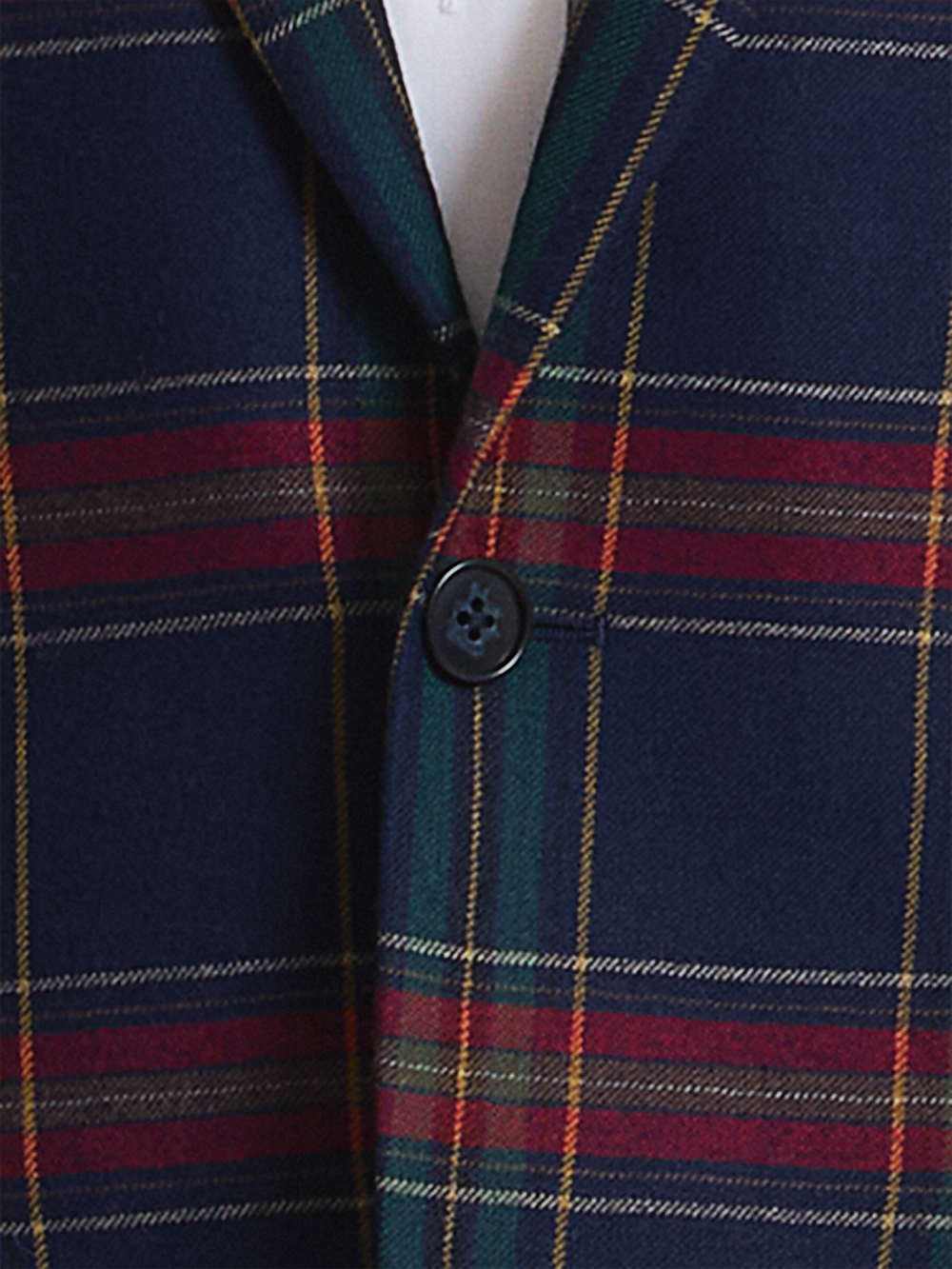 Alternate Shot of Men's blue  Sportcoats  - 5