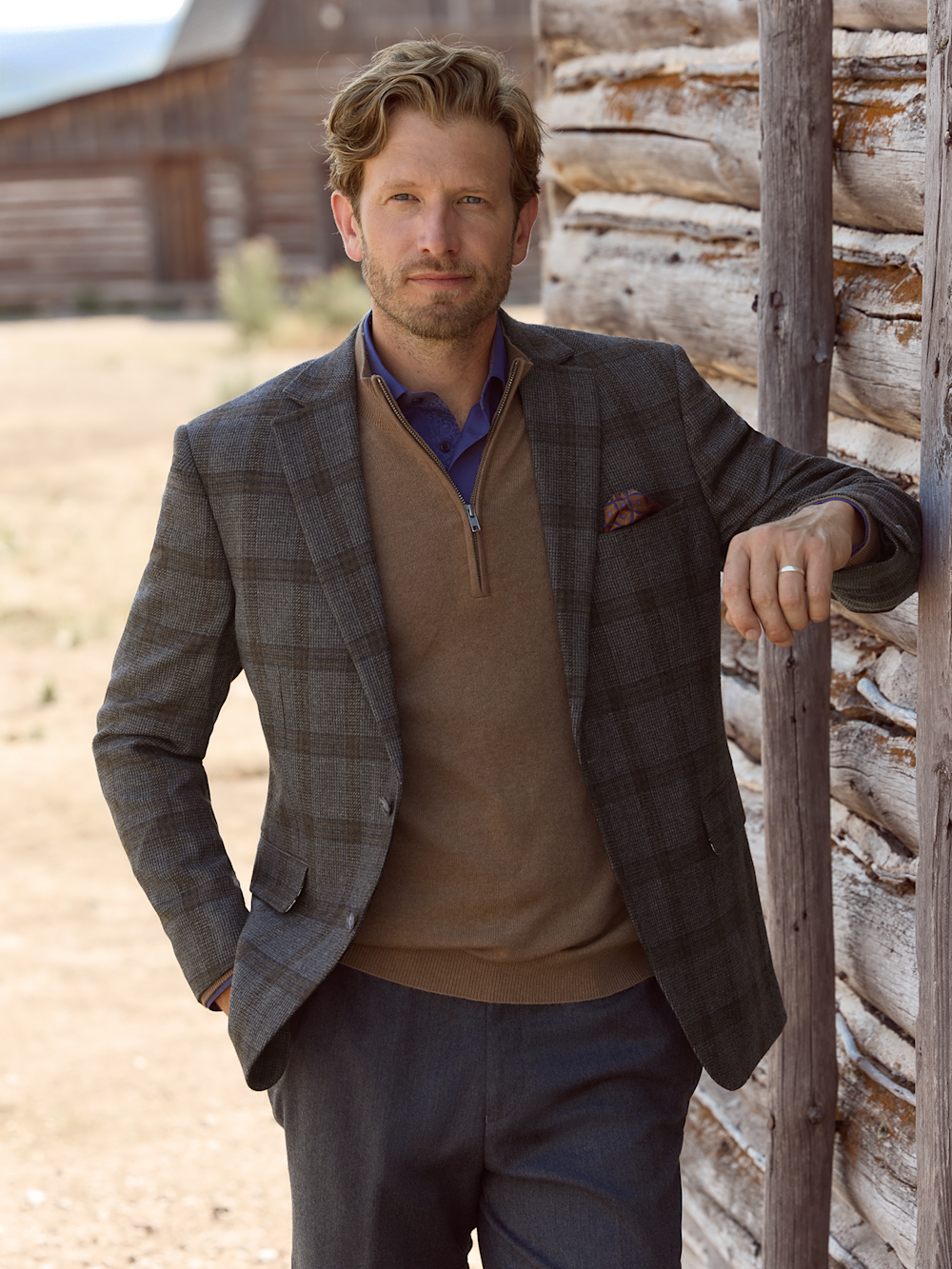 Alternate Shot of Men's grey/tan  Sportcoats 