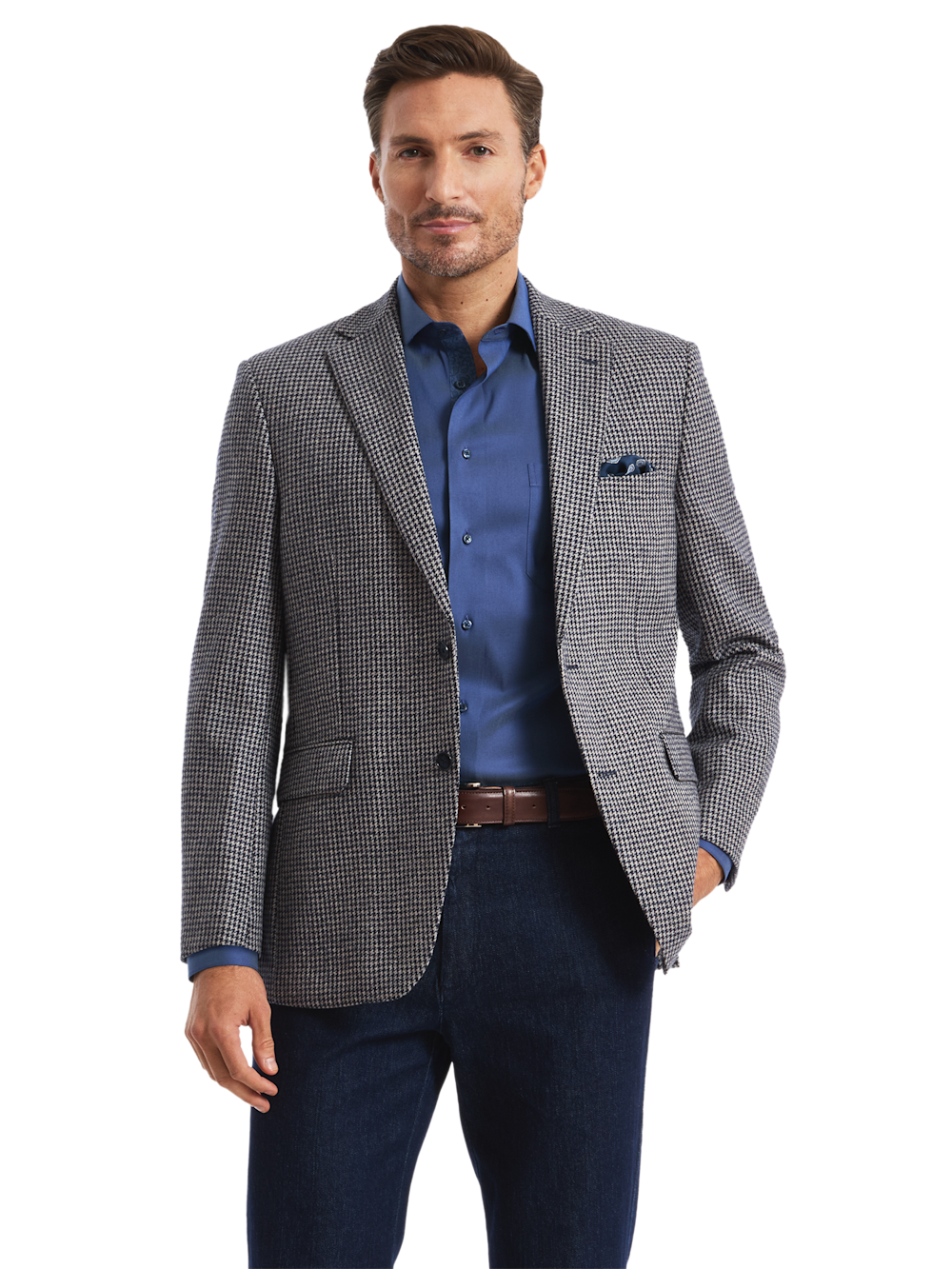 Alternate Shot of Men's navy/grey  Sportcoats  - 2