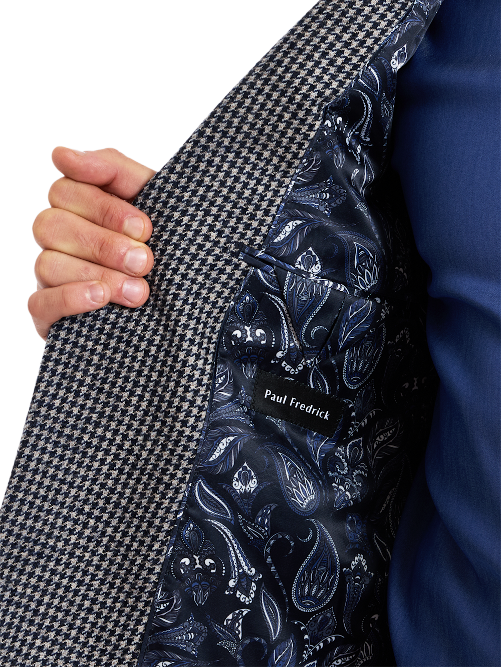 Alternate Shot of Men's navy/grey  Sportcoats  - 4