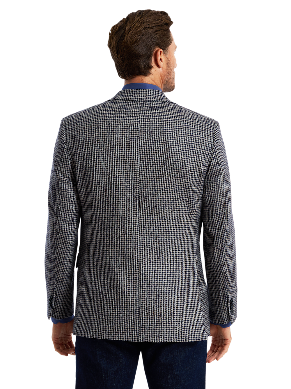 Alternate Shot of Men's navy/grey  Sportcoats  - 6