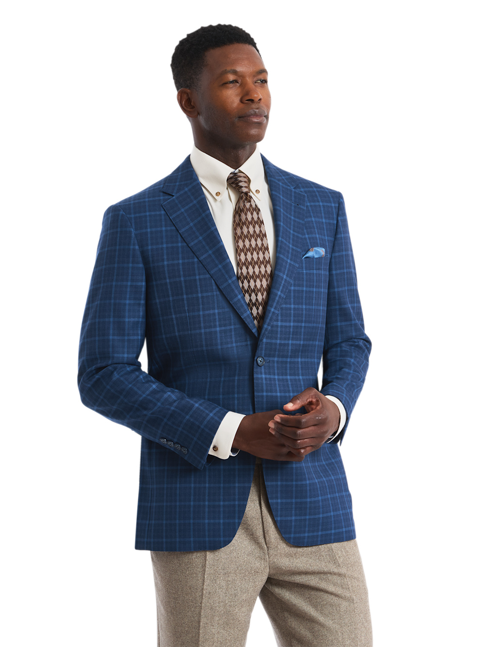 Alternate Shot of Men's blue  Sportcoats  - 2