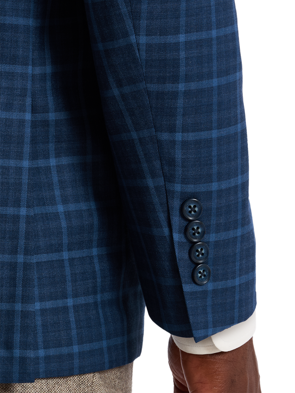 Alternate Shot of Men's blue  Sportcoats  - 3