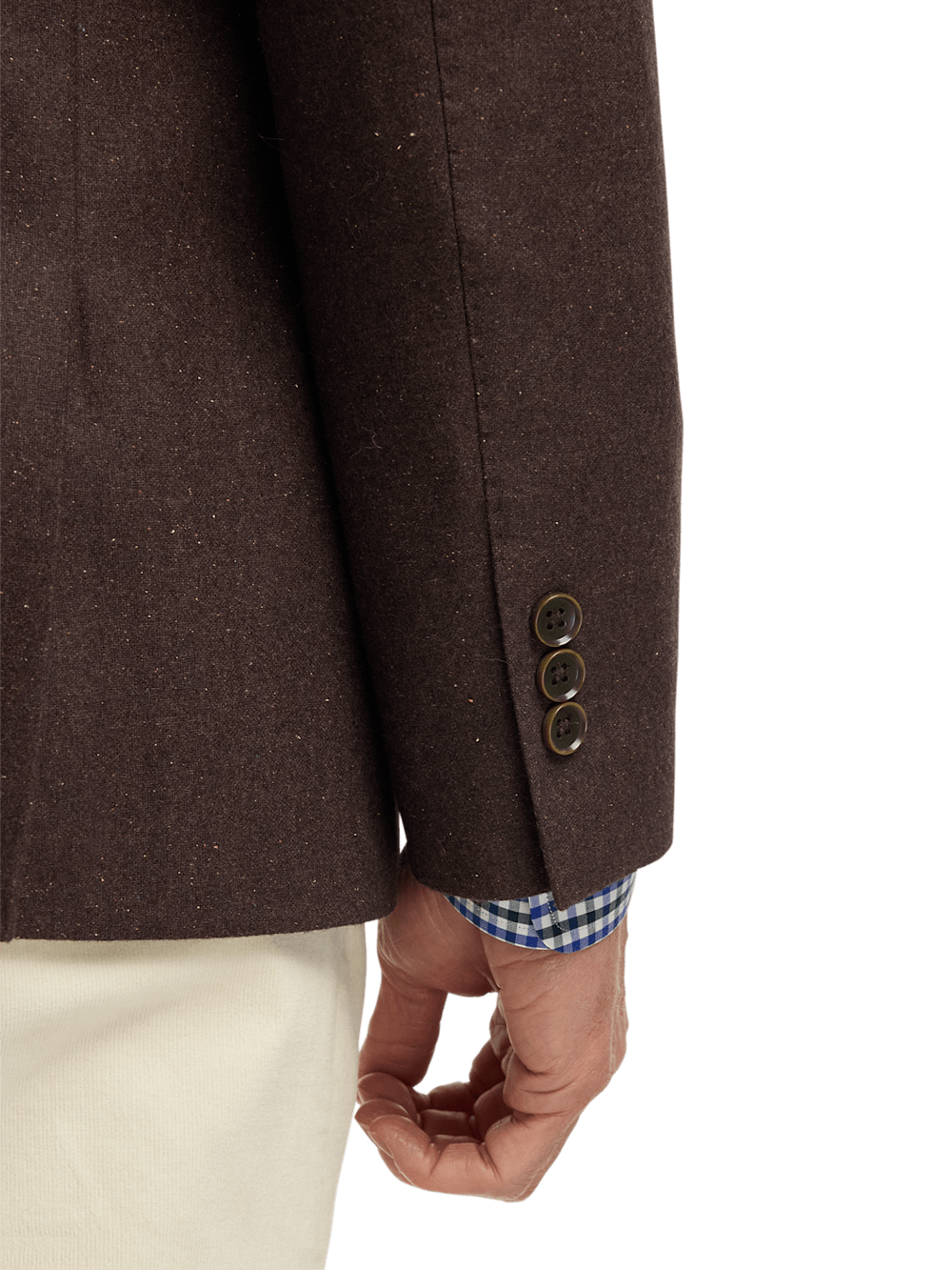 Alternate Image of Wool Blend Donegal Single Breasted Notch Lapel Sport Coat-3