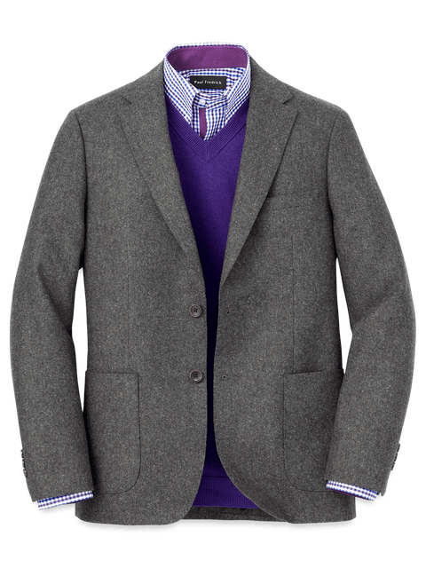 Wool Blend Donegal Single Breasted Notch Lapel Sport Coat