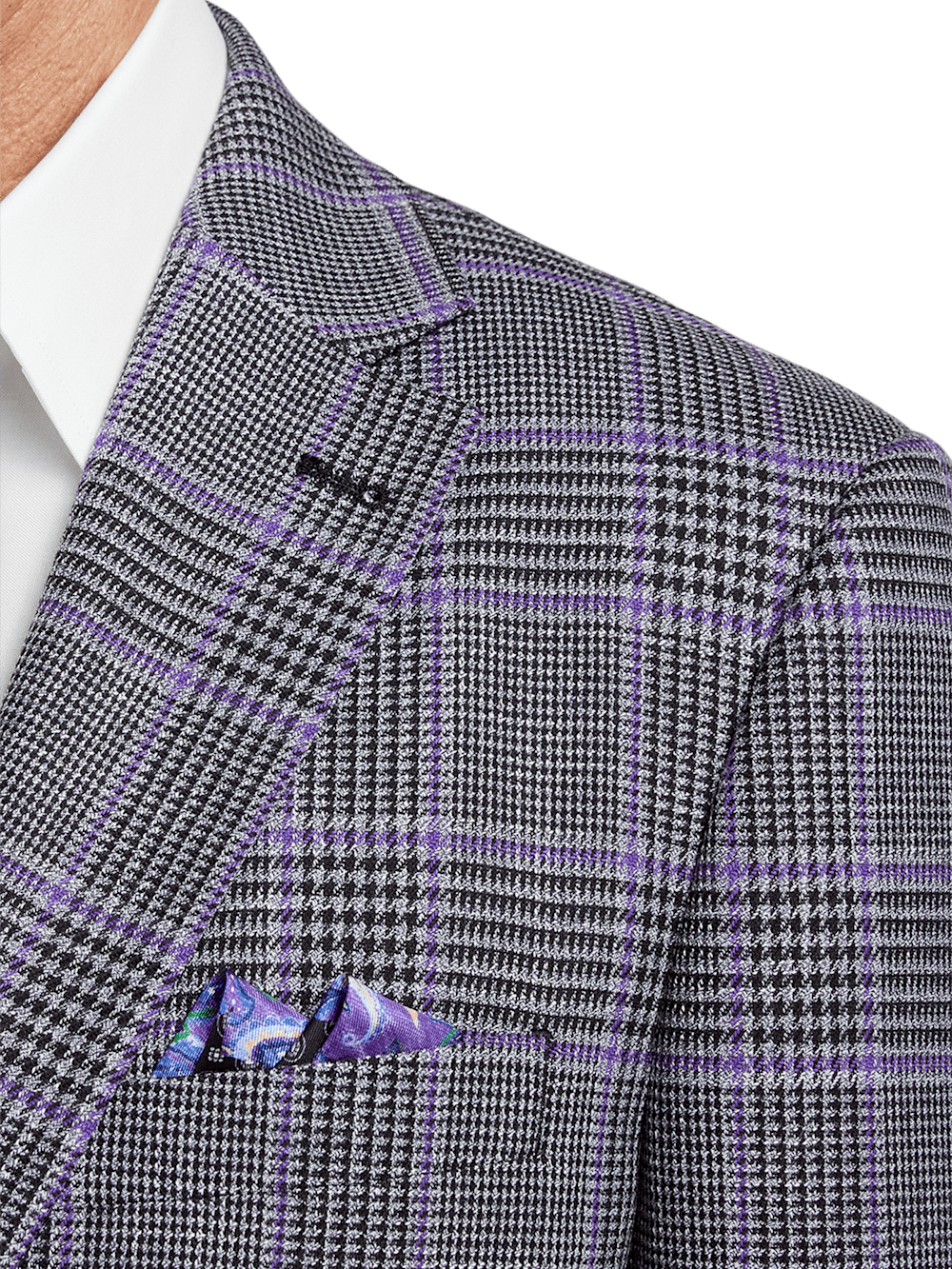 Alternate Image of Microfiber Windowpane Single Breasted Notch Lapel Sport Coat-5