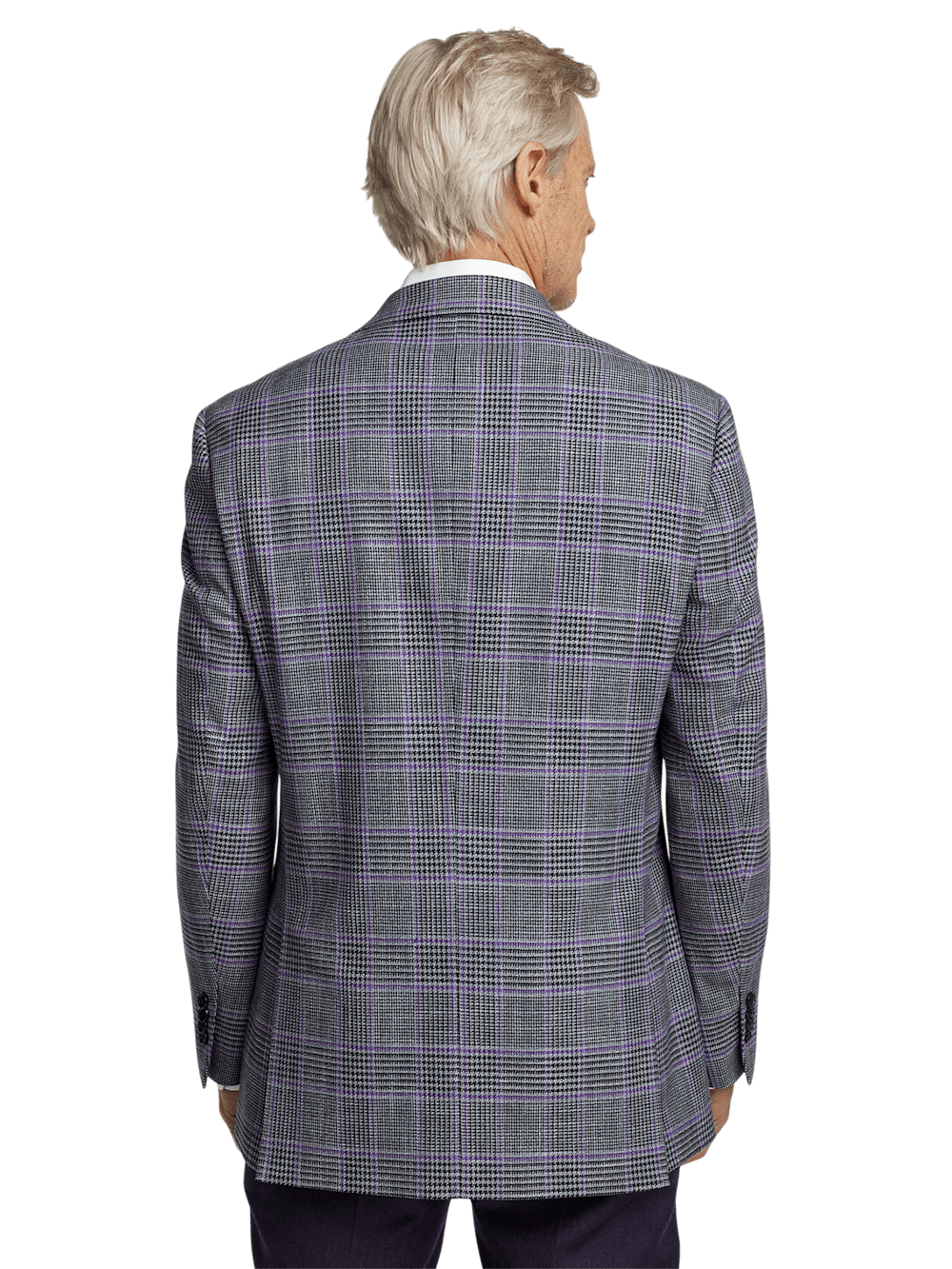 Alternate Image of Microfiber Windowpane Single Breasted Notch Lapel Sport Coat-6
