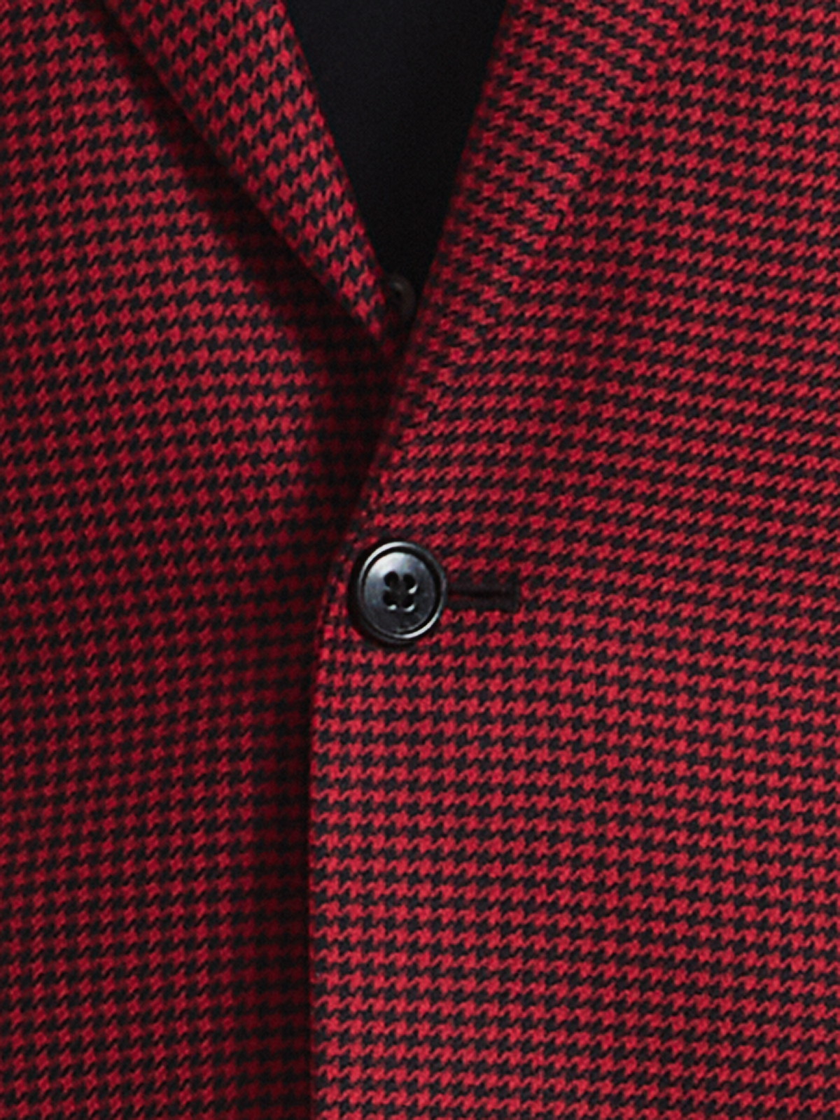 Alternate Shot of Men's Black/Red Houndstooth Sportcoats  - 5