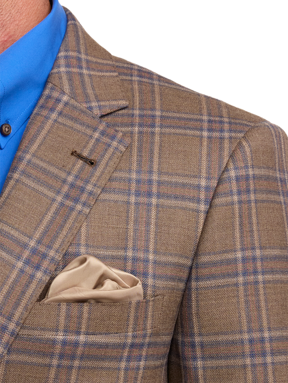 Alternate Image of Wool Windowpane Single Breasted Notch Lapel Sport Coat-6