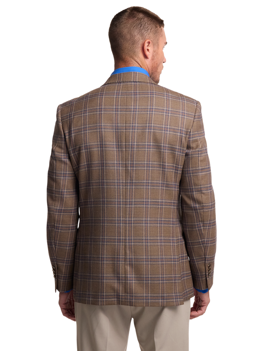 Alternate Image of Wool Windowpane Single Breasted Notch Lapel Sport Coat-7