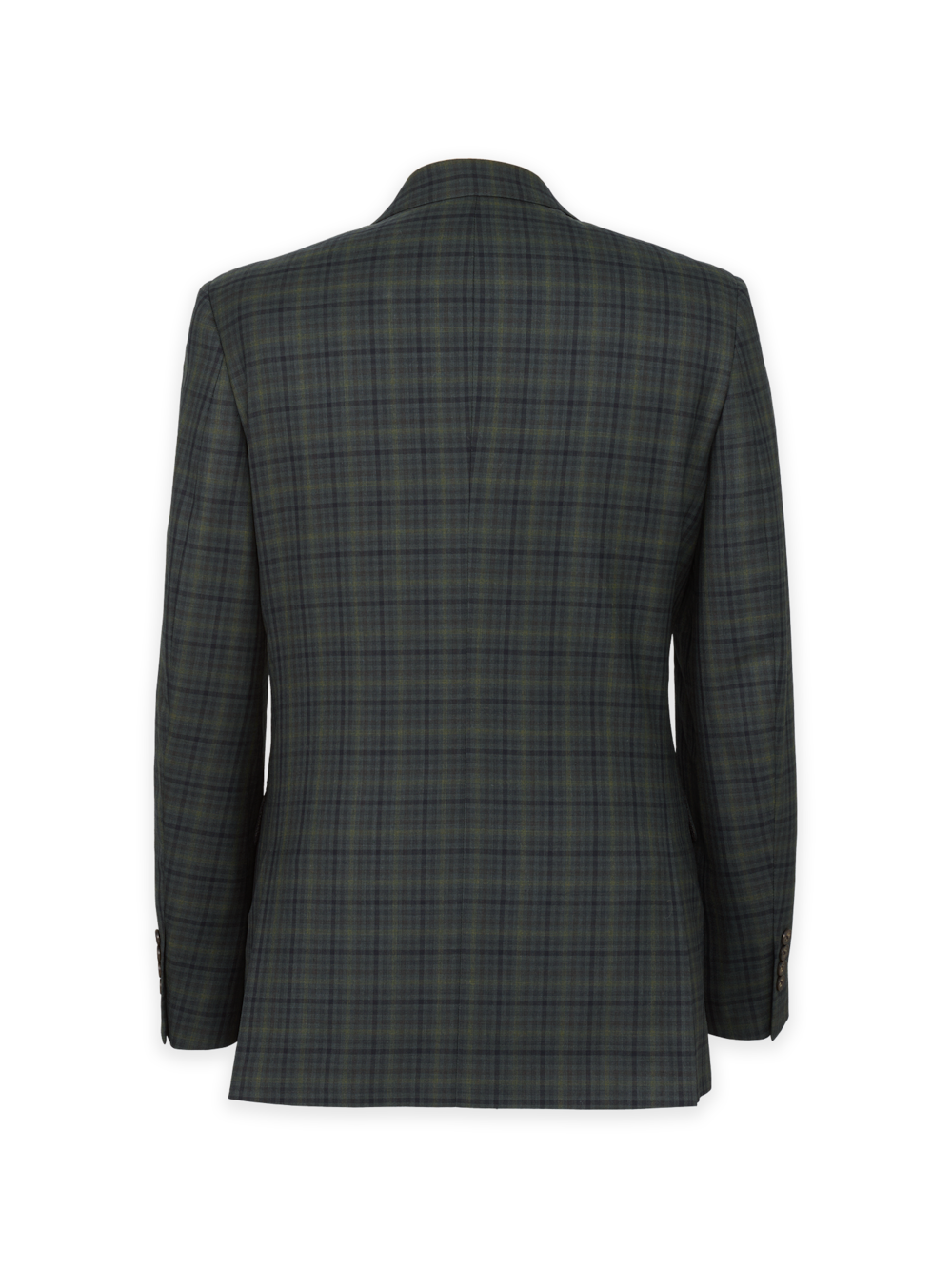 Alternate Image of Olive Wool Plaid Single Breasted Notch Lapel Sport Coat-1