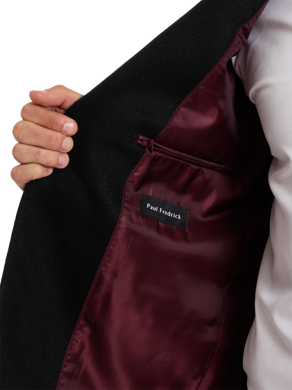 Alternate Shot of Men's black Solid Sportcoats  - 3