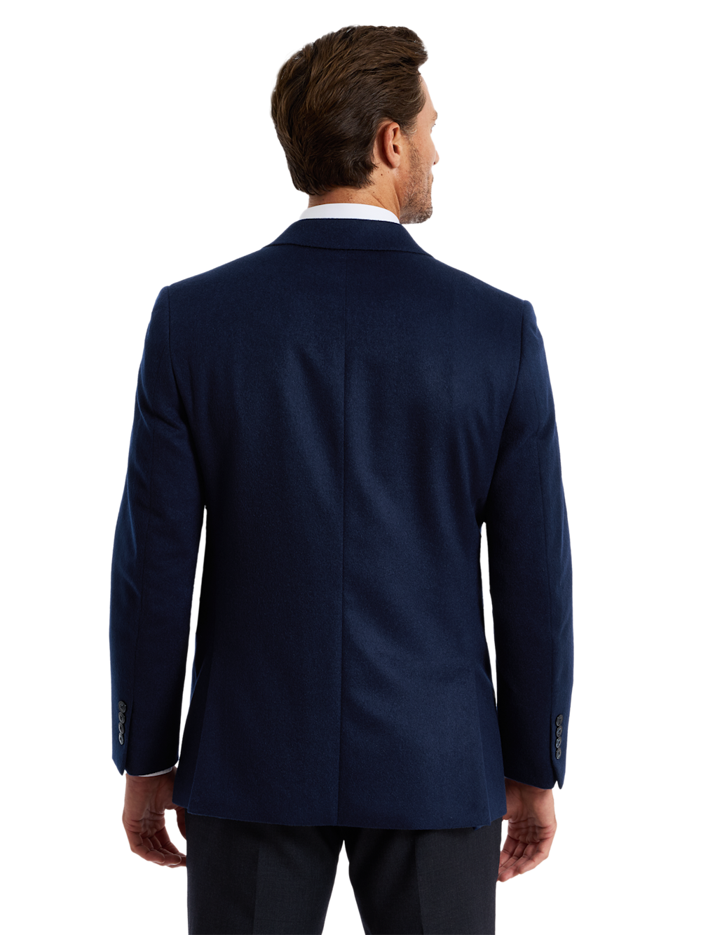 Alternate Shot of Men's blue Solid Sportcoats  - 5