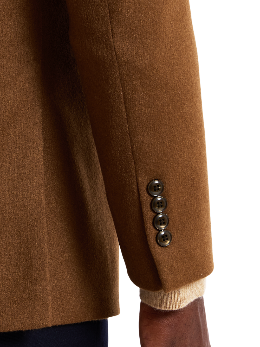 Alternate Shot of Men's dark tan Solid Sportcoats  - 3