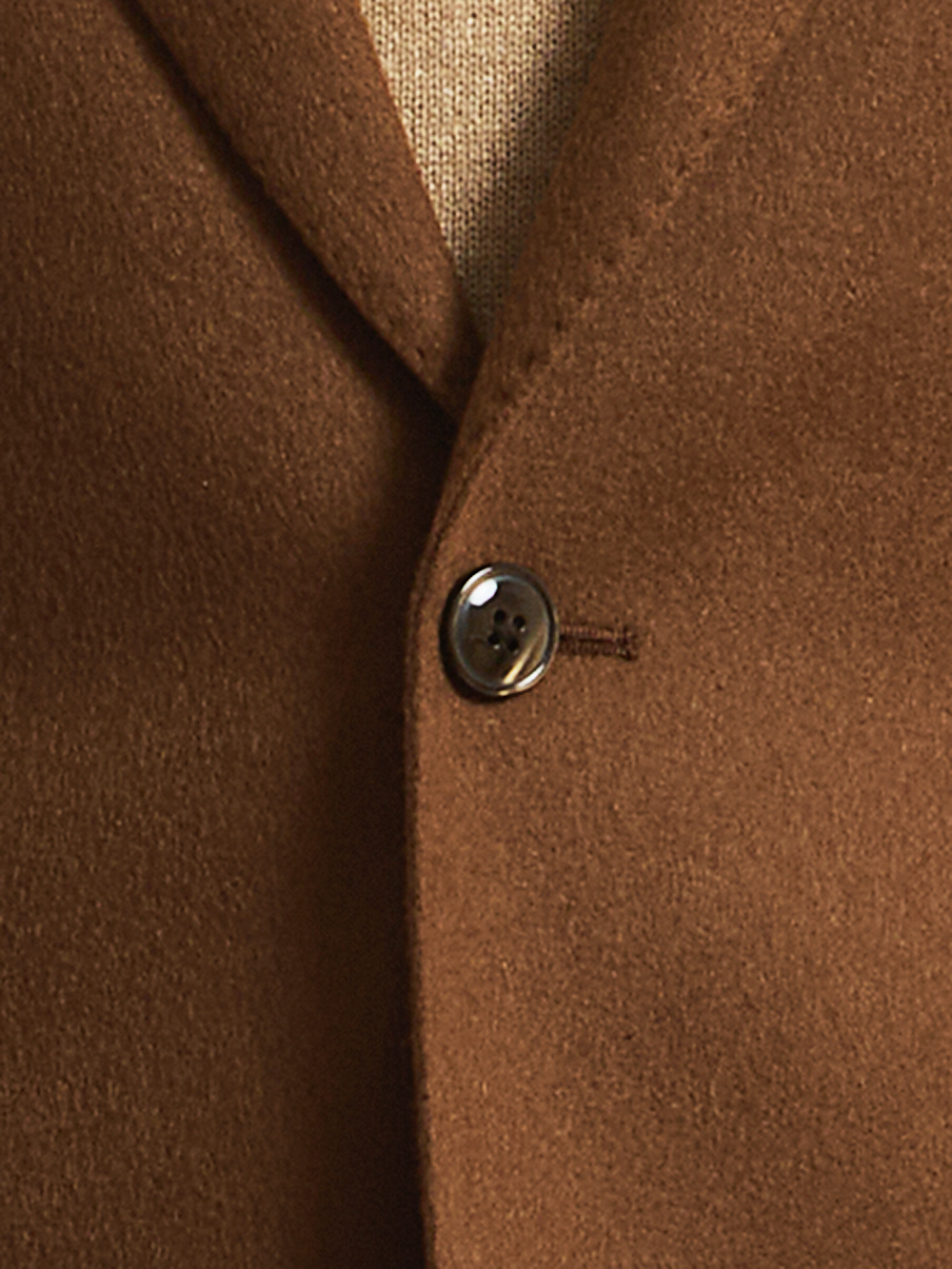 Alternate Shot of Men's dark tan Solid Sportcoats  - 5