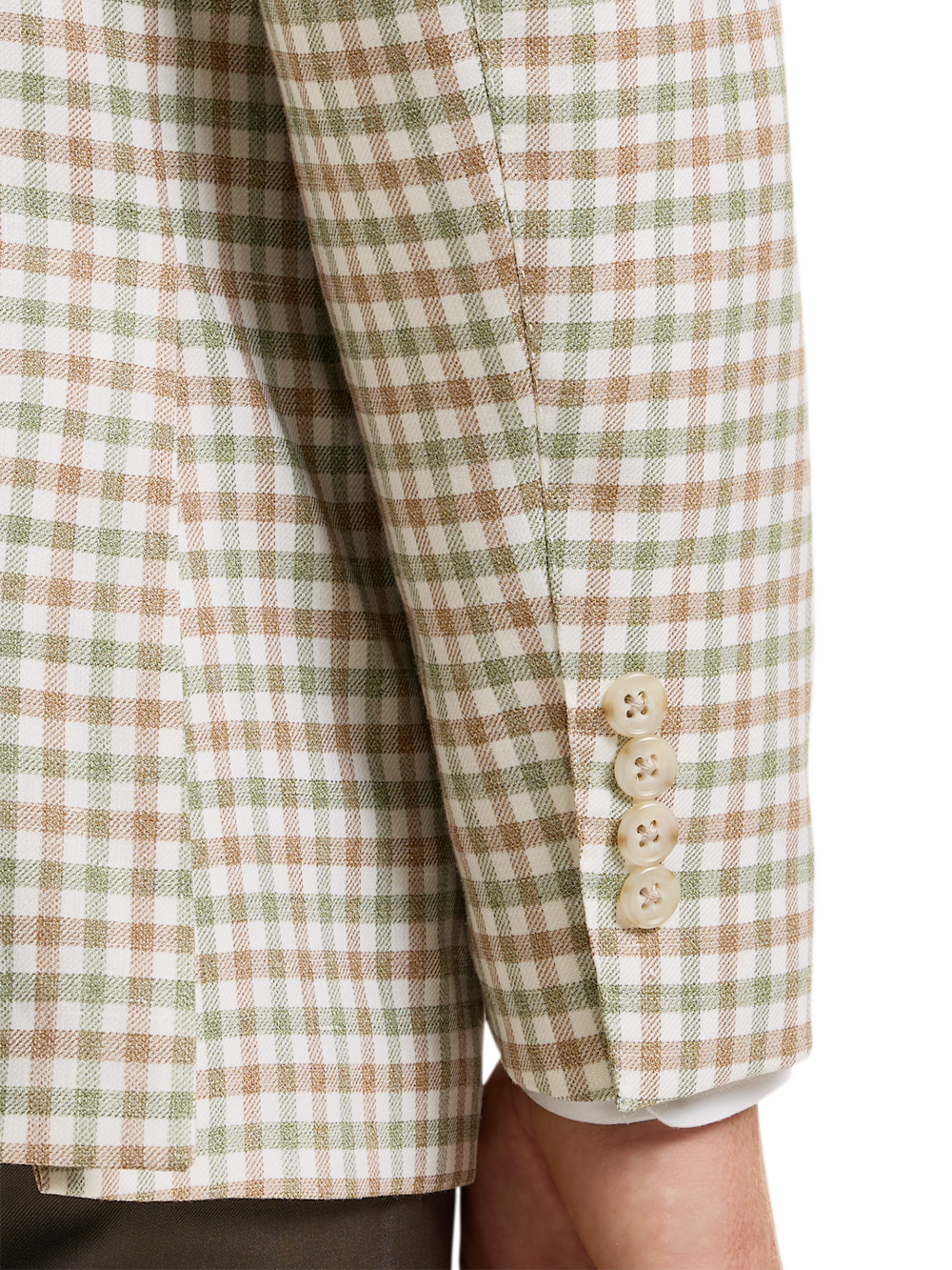 Alternate Image of Wool Blend Check Single Breasted Notch Lapel Sport Coat-3