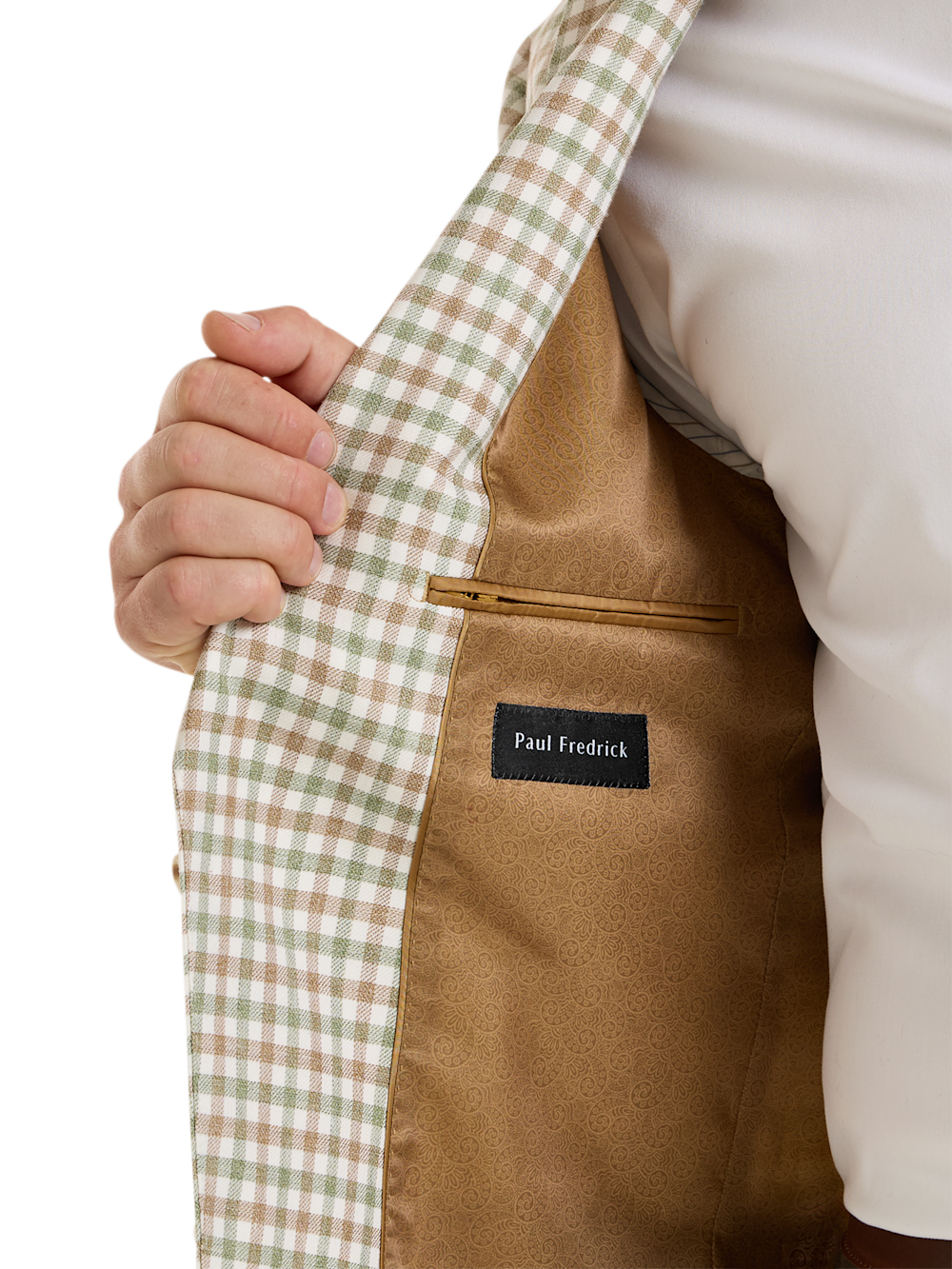 Alternate Image of Wool Blend Check Single Breasted Notch Lapel Sport Coat-4