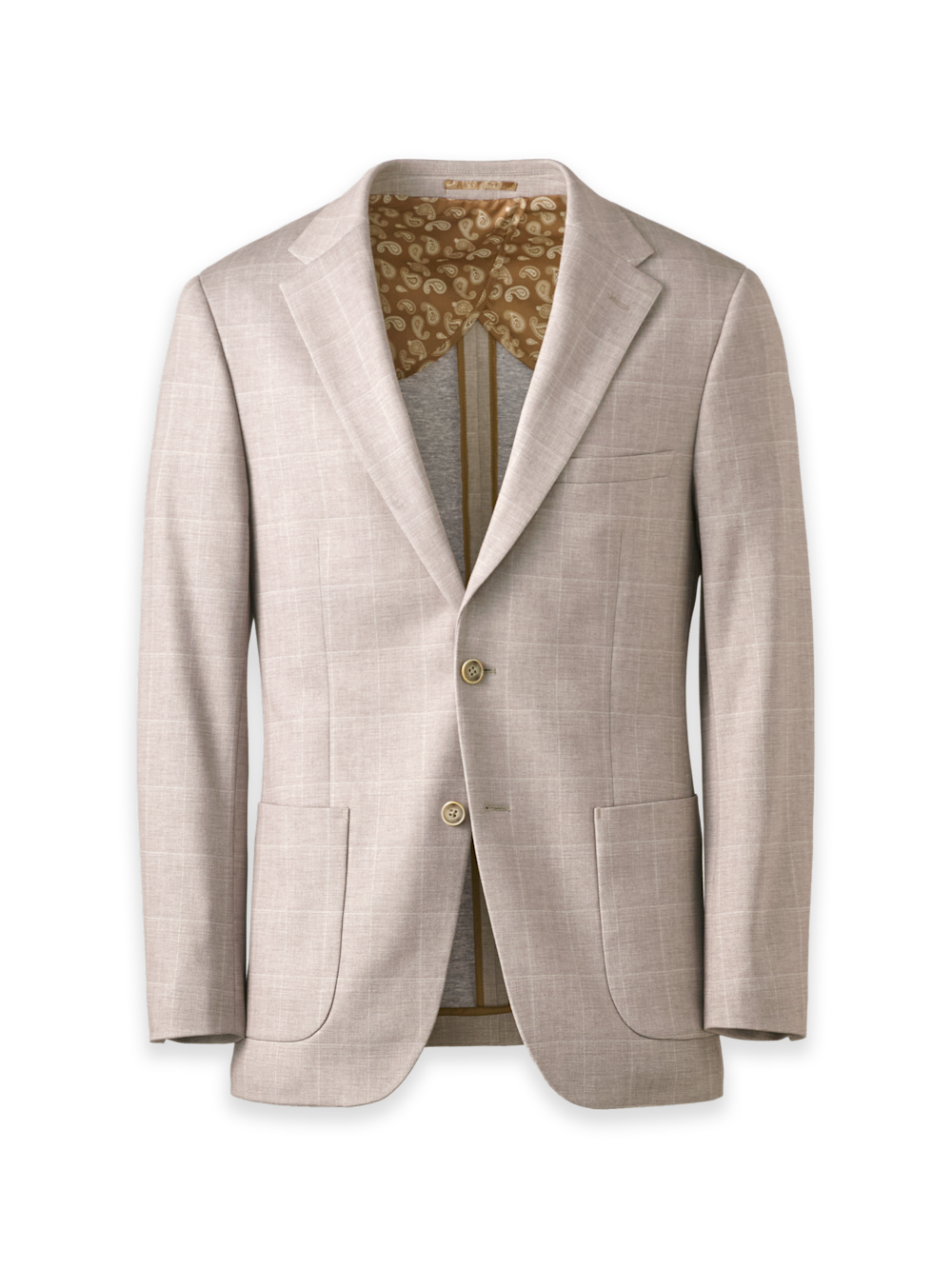Men's Tan Windowpane Blazers Sportcoats 