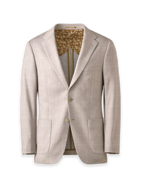 Windowpane Single Breasted Notch Lapel Sport Coat - Tan