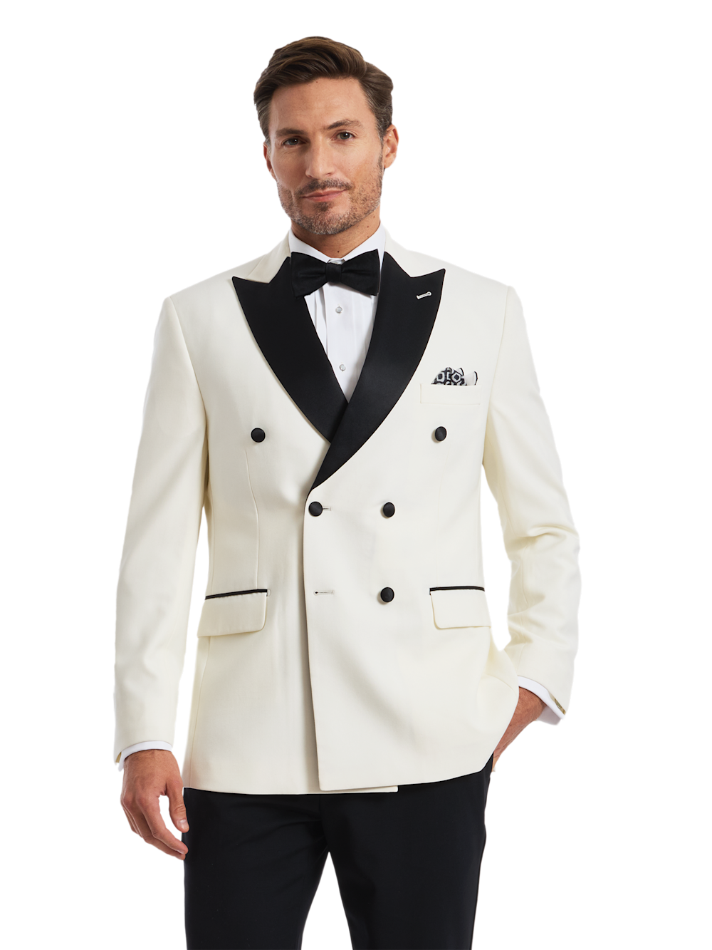 Alternate Shot of Men's ivory  Sportcoats  - 2