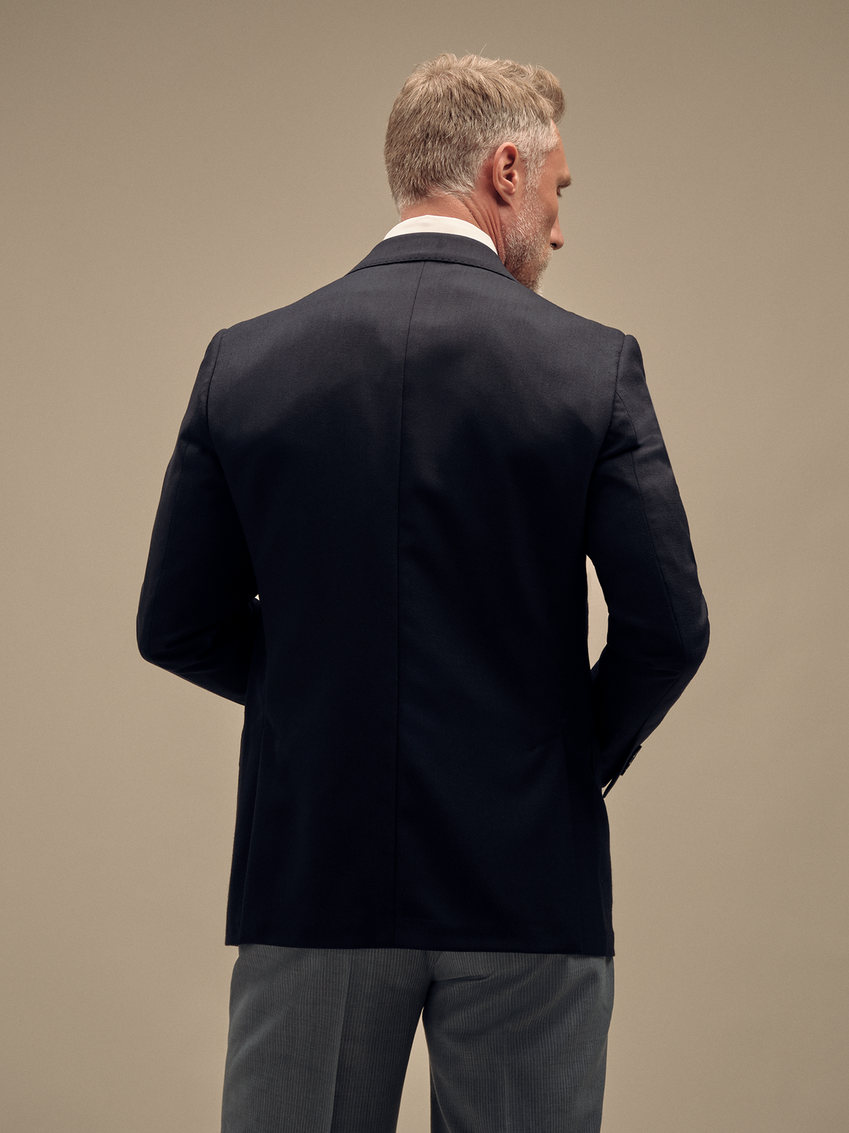 Alternate Shot of Men's navy  Sportcoats  - 6