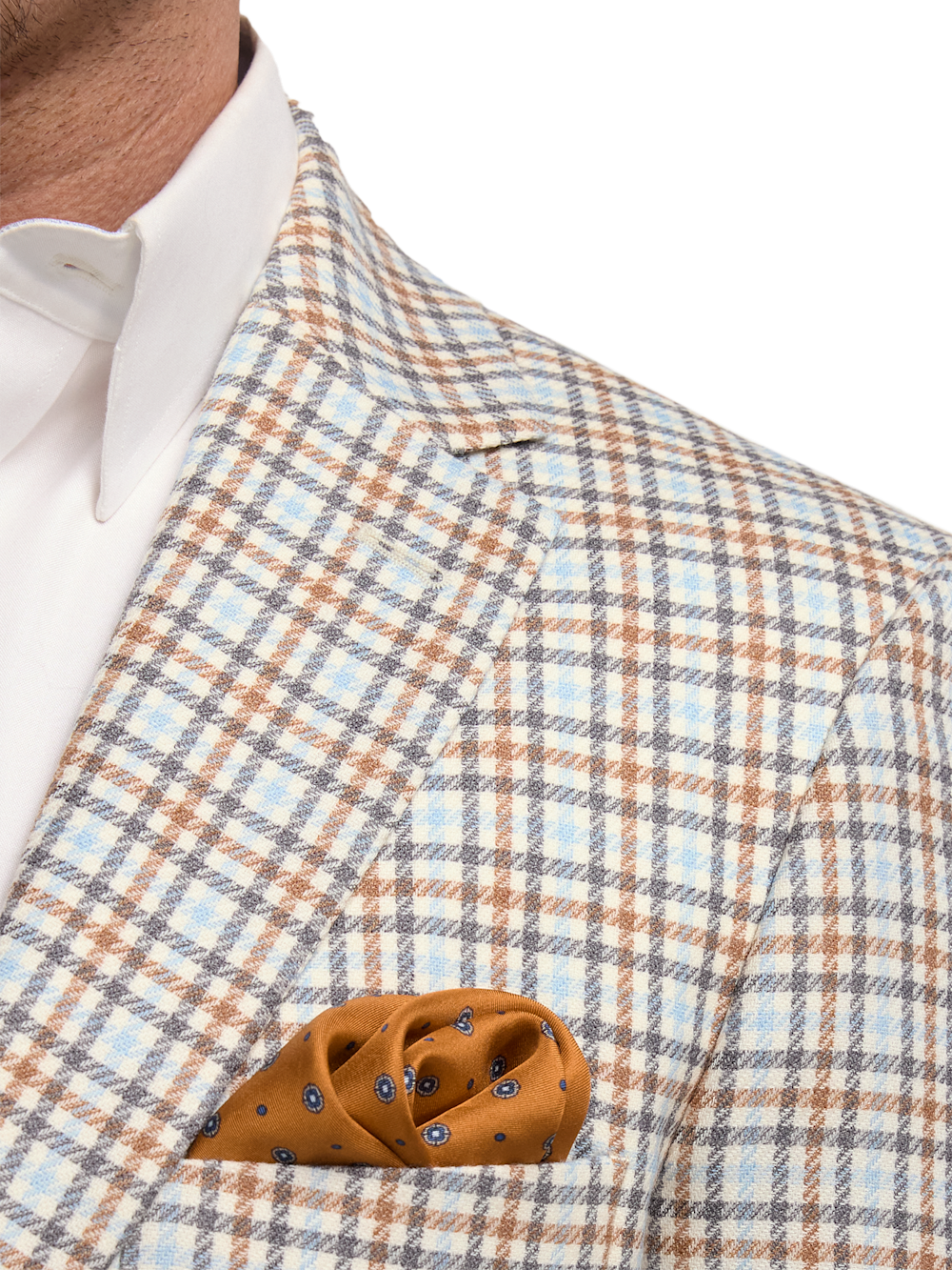 Alternate Image of Wool Gingham Single Breasted Notch Lapel Sport Coat-6