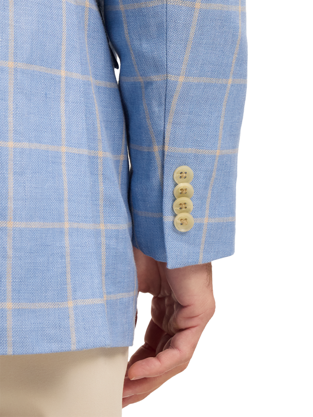 Alternate Image of Windowpane Linen Single Breasted Notch Lapel Sport Coat-3