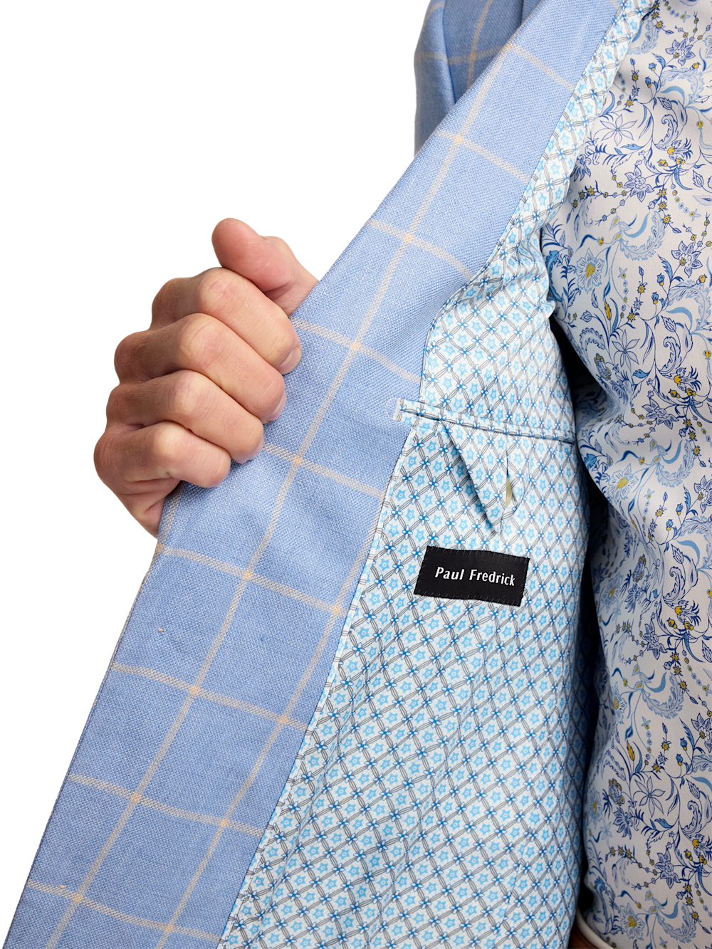 Alternate Image of Windowpane Linen Single Breasted Notch Lapel Sport Coat-4