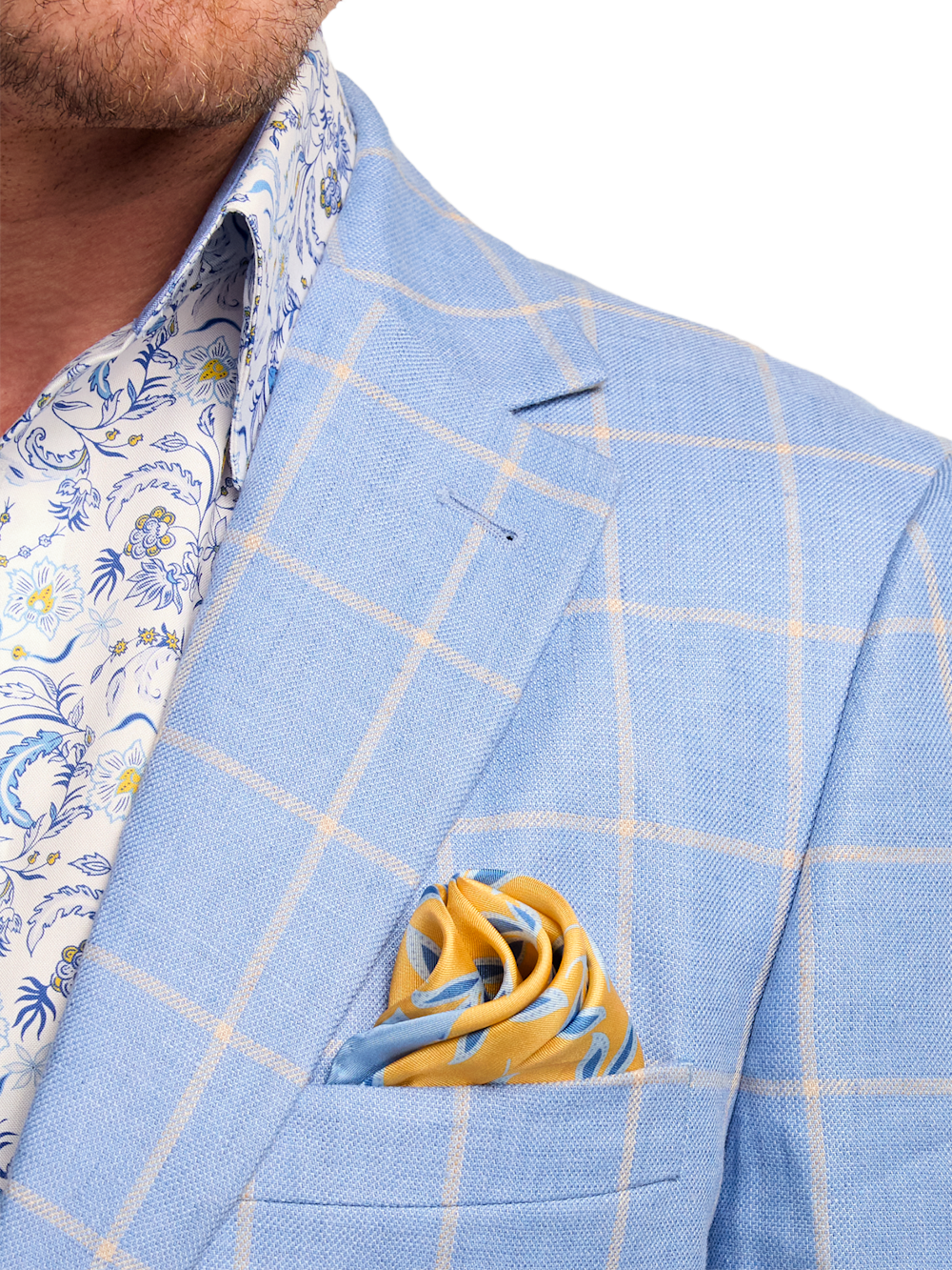 Alternate Image of Windowpane Linen Single Breasted Notch Lapel Sport Coat-6