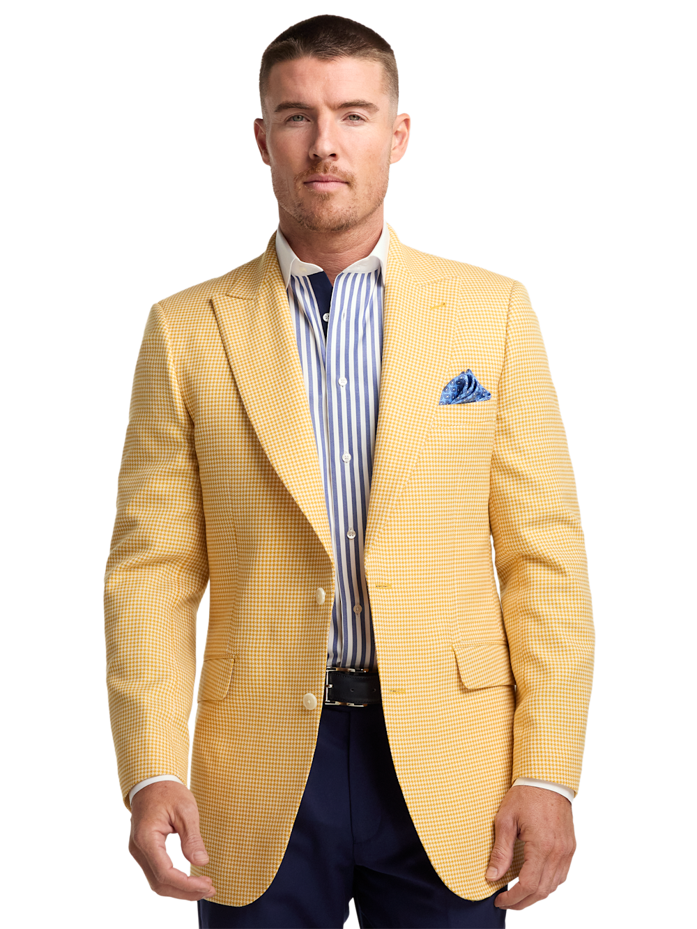 Alternate Image of Houndstooth Wool Single Breasted Peak Lapel Sport Coat-2