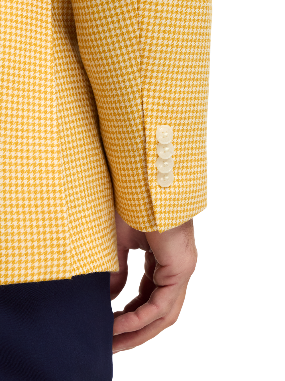 Alternate Image of Houndstooth Wool Single Breasted Peak Lapel Sport Coat-3