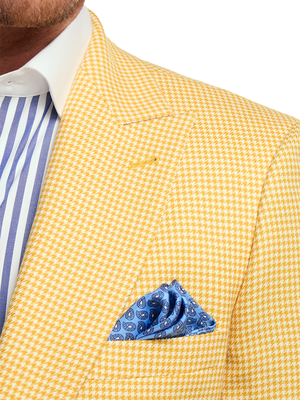 Alternate Image of Houndstooth Wool Single Breasted Peak Lapel Sport Coat-6