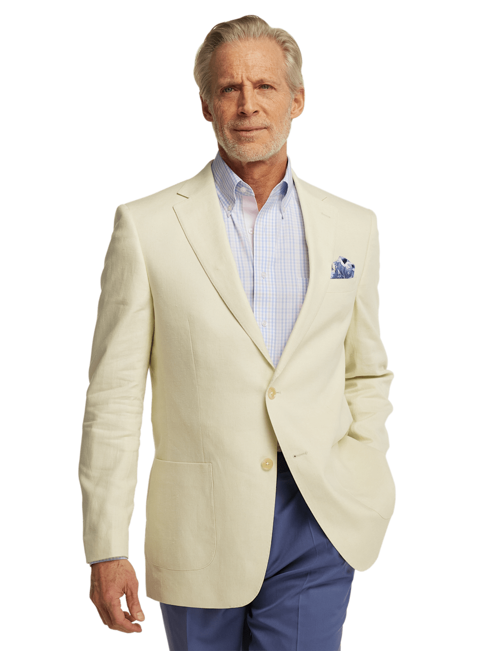 Alternate Image of Linen Blend Single Breasted Notch Lapel Sport Coat-1