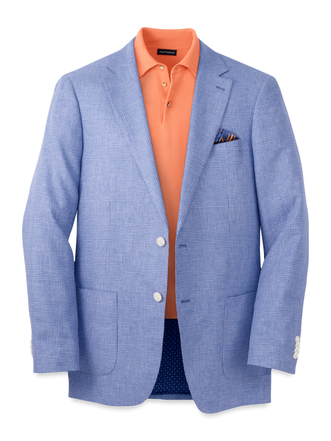 【SCENERITY】Poel Linen Summer Blazer Summer Linen Men's Casual Peak lapel Suit for Blazer
