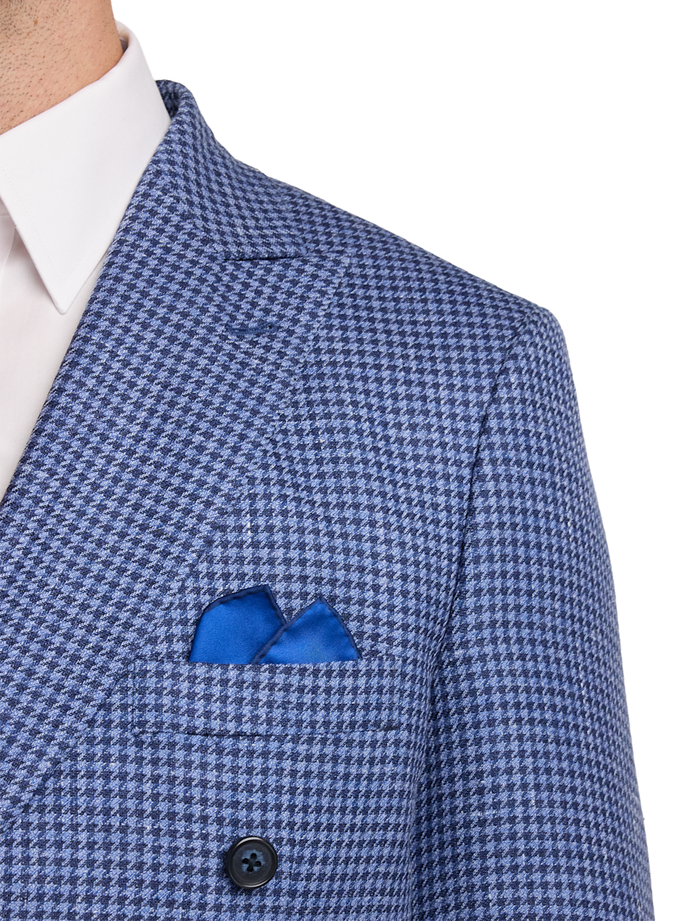 Alternate Image of Wool Blend Houndstooth Double Breasted Peak Lapel Sport Coat-5